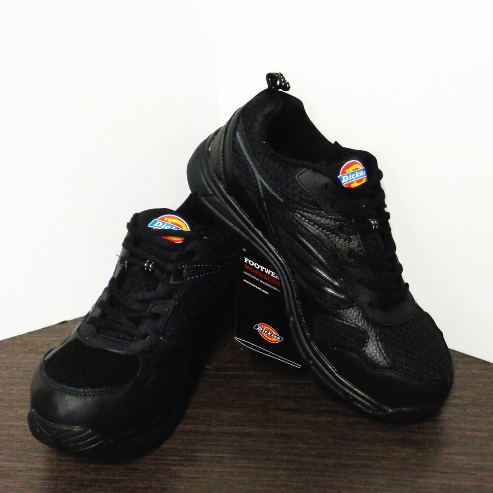 Brand New Dickies Men's Stride Safety Athletic Shoes. Size 7.5 DKDW3125BLK F56